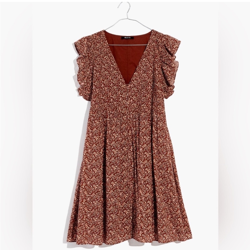 Madewell Pintuck Mini Dress Florentine Floral
